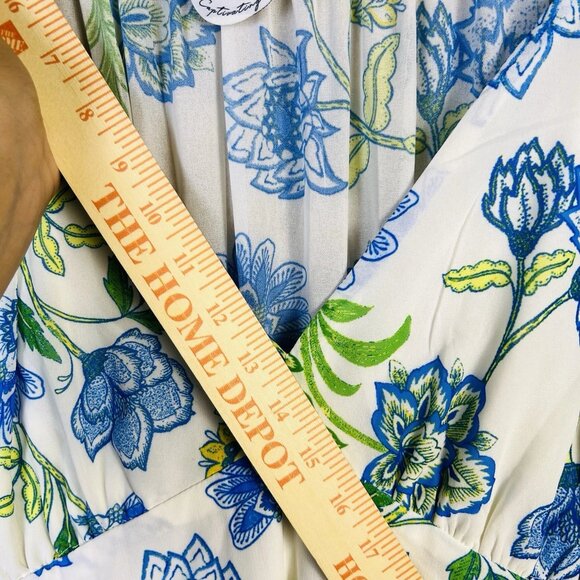 ARULA by Alter State Women's Blue Floral Tiered Midi Dress Size C Plus Size 3X - Picture 11 of 16